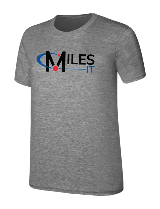Womens Ring Spun Light Grey Heather 4.5 oz T-Shirt w/Miles IT Logo