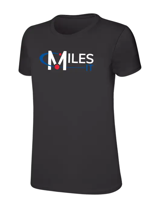Womens Ring Spun Charcoal 4.5 oz T-Shirt w/Miles IT Logo