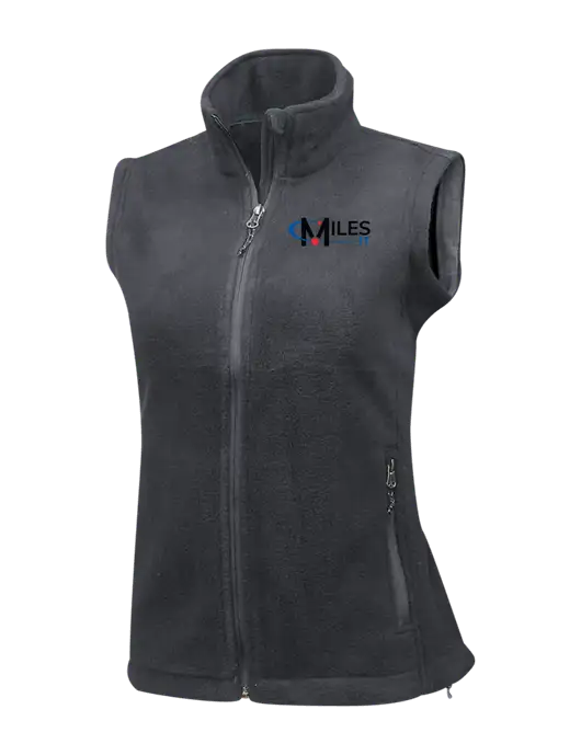 Medium Grey Womens Fleece Vest w/Miles IT Logo
