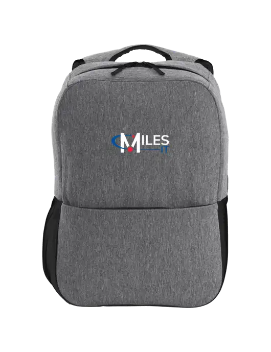 Access Square Laptop Graphite Heather/Black Backpack w/Miles IT Logo