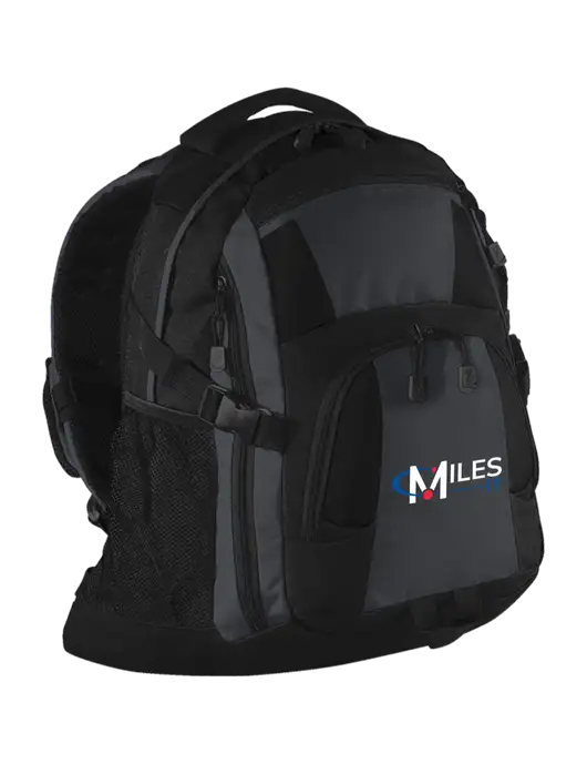 Urban Black/Grey/Black Laptop Backpack w/Miles IT Logo