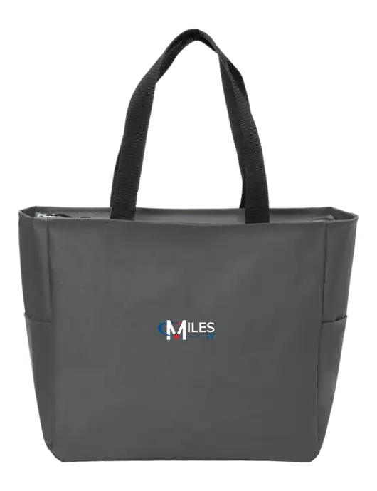 Everyday Charcoal Zip Tote Dark w/Miles IT Logo