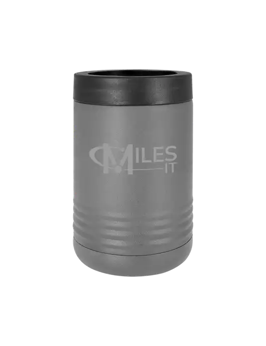 Polar Camel 12 oz Powder Coated Grey Vacuum Insulated Beverage Holder w/Miles IT Logo