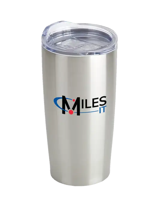 Society Silver 20 oz Insulated Tumbler w/Miles IT Logo