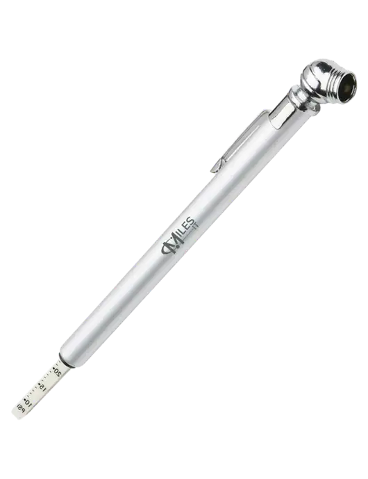 Quick View Silver Tire Gauge w/Miles IT Logo