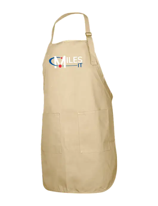 Full-Length Stone Apron With Pockets w/Miles IT Logo