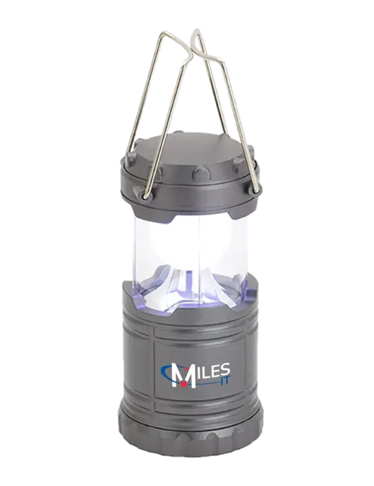 Gunmetal Mini Retro Lantern w/Miles IT Logo