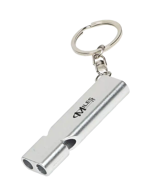 Quick Alert Silver Safety Whistle w/Miles IT Logo