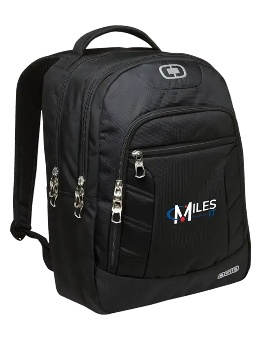 OGIO Black/Silver Colton Laptop Backpack
 w/Miles IT Logo