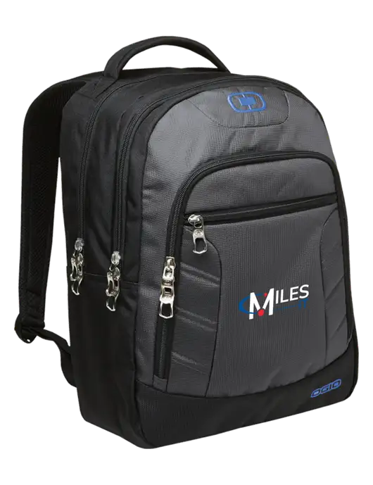 OGIO Dark Grey/Royal Blue Colton Laptop Backpack  w/Miles IT Logo
