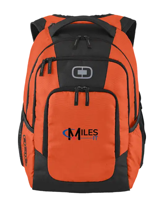 OGIO Orange Logan Laptop Backpack
 w/Miles IT Logo