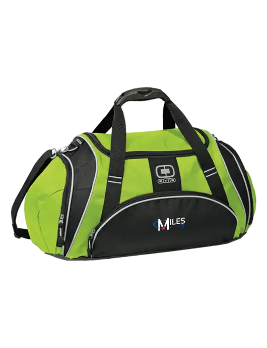 OGIO Lime Green Crunch Duffel
 w/Miles IT Logo