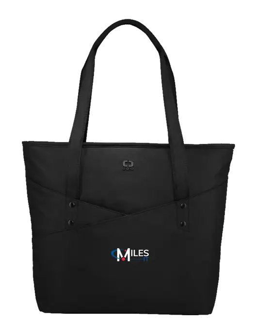 OGIO Black Downtown Tote 
 w/Miles IT Logo
